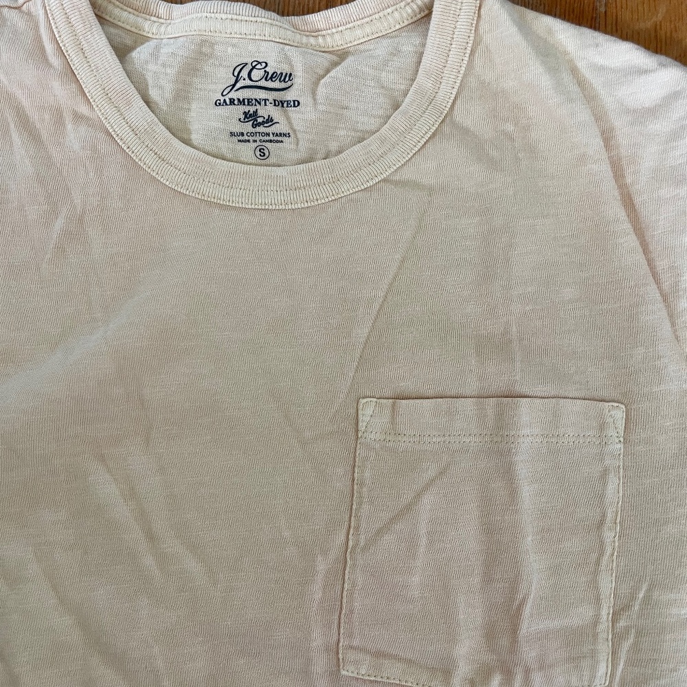 Set of J.Crew  garment died crewneck cotton T-shirts